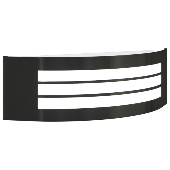 VidaXL vonkajšie nástenné svetlo čierne nerezové IP44 – Obrázok 8