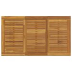 vidaXL Vonkajší jedálenský stôl Šedý 140x80x75 cm Oceľ a akáciové masívne drevo – Obrázok 7