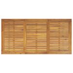 vidaXL Vonkajší jedálenský stôl Šedý 160x80x75 cm Oceľ & Pevné drevo Akácia – Obrázok 7