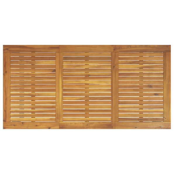 vidaXL Vonkajší jedálenský stôl Šedý 160x80x75 cm Oceľ & Pevné drevo Akácia – Obrázok 7