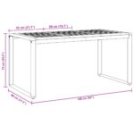vidaXL Vonkajší jedálenský stôl Šedý 160x80x75 cm Oceľ a masívne drevo Akácia – Obrázok 10