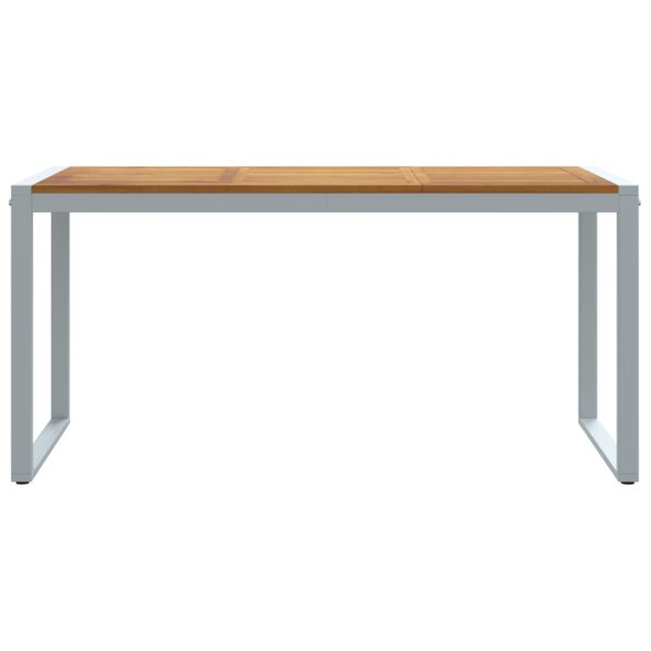 4010603_5.jpg vidaXL Vonkajší jedálenský stôl Šedý 160x80x75 cm Oceľ a masívne drevo Akácia – Obrázok 5