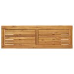 vidaXL vonkajší stôl prírodný a čierny 35x110x75 cm z masívneho dreva a ocele – Obrázok 7