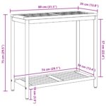 vidaXL Vonkajší stôl s úložiskom Prírodná a šedá 80 x 35 x 75 cm – Obrázok 11