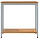 vidaXL Vonkajší stôl s úložiskom Prírodná a šedá 80 x 35 x 75 cm – Obrázok 5