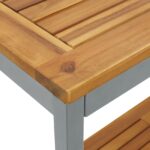 vidaXL Vonkajší stôl s úložiskom Prírodná a šedá 80 x 35 x 75 cm – Obrázok 8