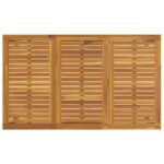 vidaXL Záhradný stôl 150x90x75 cm z masívneho akáciového dreva a kovu – Obrázok 7