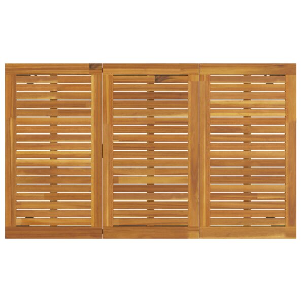 vidaXL Záhradný stôl 150x90x75 cm z masívneho akáciového dreva a kovu – Obrázok 7