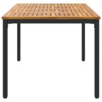 vidaXL Záhradný stôl 180x90x75 cm z masívneho akáciového dreva a kovu – Obrázok 6