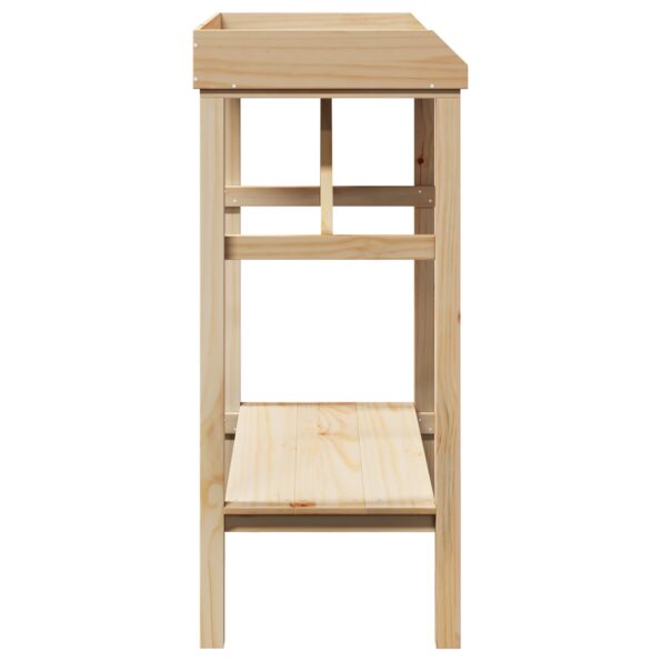 vidaXL Záhradný pracovný stôl 75x40x90 cm z masívneho borovicového dreva – Obrázok 6