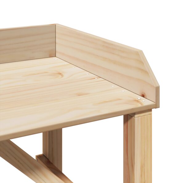 vidaXL Záhradný pracovný stôl 75x40x90 cm z masívneho borovicového dreva – Obrázok 8