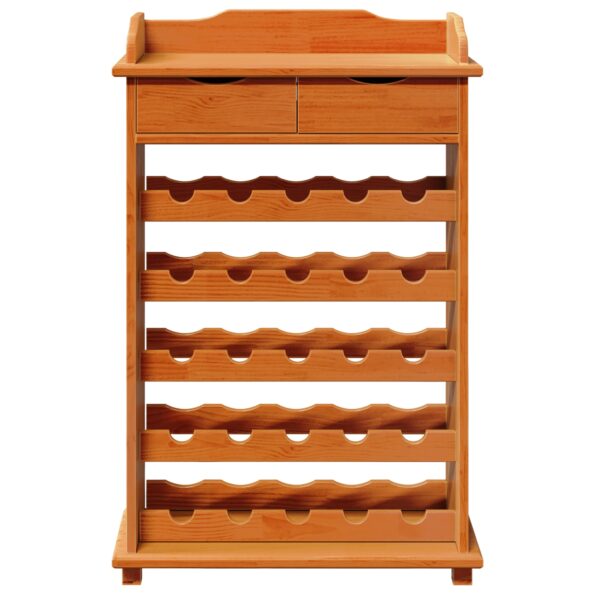 vidaXL Stojan na víno 90x60x30 cm Masívne borovicové drevo – Obrázok 7