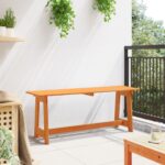vidaXL Vonkajšia lavička Hnedá 119 x 37 x 47 cm – Obrázok 3