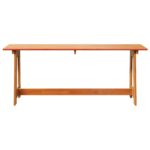 vidaXL Vonkajšia lavička Hnedá 119 x 37 x 47 cm – Obrázok 4