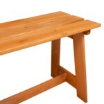 vidaXL Vonkajšia lavička Hnedá 119 x 37 x 47 cm – Obrázok 7
