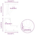 vidaXL Nohy do vlasov pre konferenčný stolík 4 ks, prírodná oceľ, 10 cm, masívna oceľ – Obrázok 10