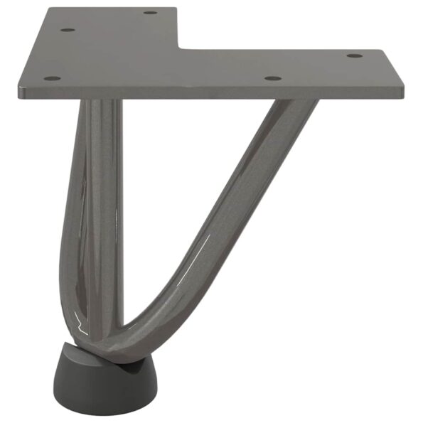 vidaXL Nohy do vlasov pre konferenčný stolík 4 ks, prírodná oceľ, 10 cm, masívna oceľ – Obrázok 5