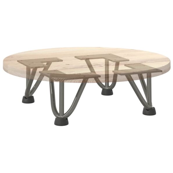 vidaXL Nohy do vlasov pre konferenčný stolík 4 ks, prírodná oceľ, 10 cm, masívna oceľ – Obrázok 8