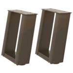 vidaXL Nohy konferenčného stolíka v tvare U, 2 ks, prírodná oceľ, 30 x (30-31) cm, oceľ – Obrázok 2