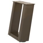 vidaXL Nohy konferenčného stolíka v tvare U, 2 ks, prírodná oceľ, 30 x (30-31) cm, oceľ – Obrázok 4