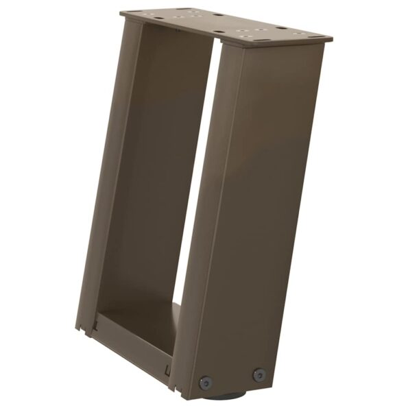 vidaXL Nohy konferenčného stolíka v tvare U, 2 ks, prírodná oceľ, 30 x (30-31) cm, oceľ – Obrázok 4