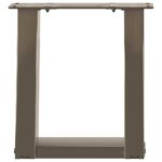 vidaXL Nohy konferenčného stolíka v tvare U, 2 ks, prírodná oceľ, 30 x (30-31) cm, oceľ – Obrázok 5