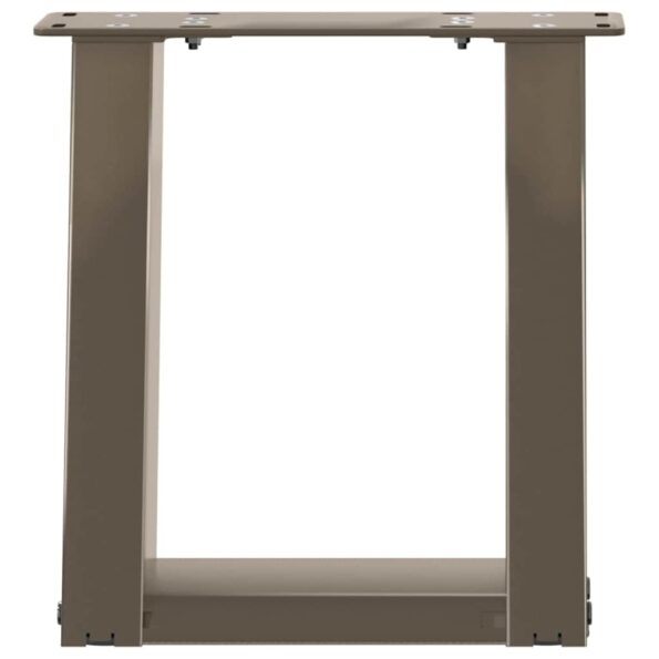 vidaXL Nohy konferenčného stolíka v tvare U, 2 ks, prírodná oceľ, 30 x (30-31) cm, oceľ – Obrázok 5