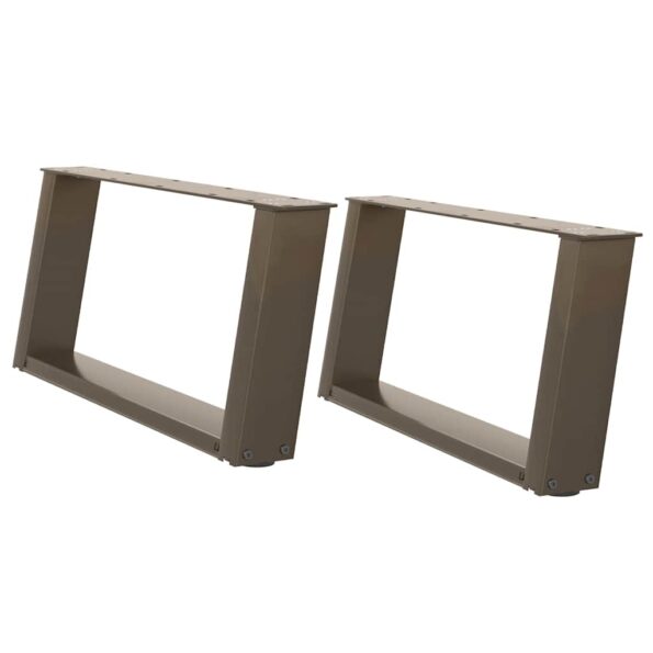 4012751_2.jpg vidaXL Nohy konferenčného stolíka v tvare U, 2 ks, prírodná oceľ, 60 x (30-31) cm, oceľ – Obrázok 2