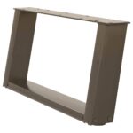 vidaXL Nohy konferenčného stolíka v tvare U, 2 ks, prírodná oceľ, 60 x (30-31) cm, oceľ – Obrázok 4