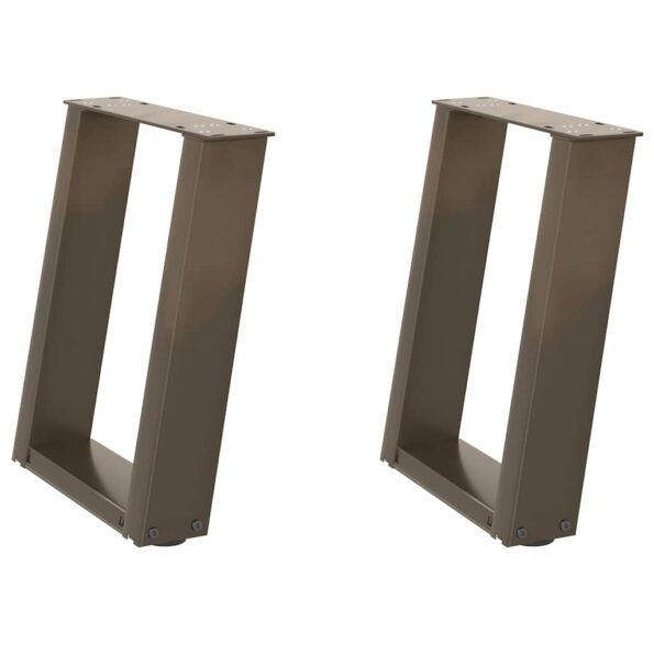 4012759_2.jpg vidaXL Nohy konferenčného stolíka v tvare U, 2 ks, prírodná oceľ, 28 x (42-43) cm, oceľ – Obrázok 2
