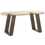 vidaXL Nohy konferenčného stolíka v tvare U, 2 ks, prírodná oceľ, 28 x (42-43) cm, oceľ – Obrázok 8