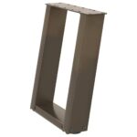 vidaXL Nohy konferenčného stolíka v tvare U, 2 ks, prírodná oceľ, 38 x (42-43) cm, oceľ – Obrázok 4