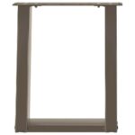 vidaXL Nohy konferenčného stolíka v tvare U, 2 ks, prírodná oceľ, 38 x (42-43) cm, oceľ – Obrázok 5