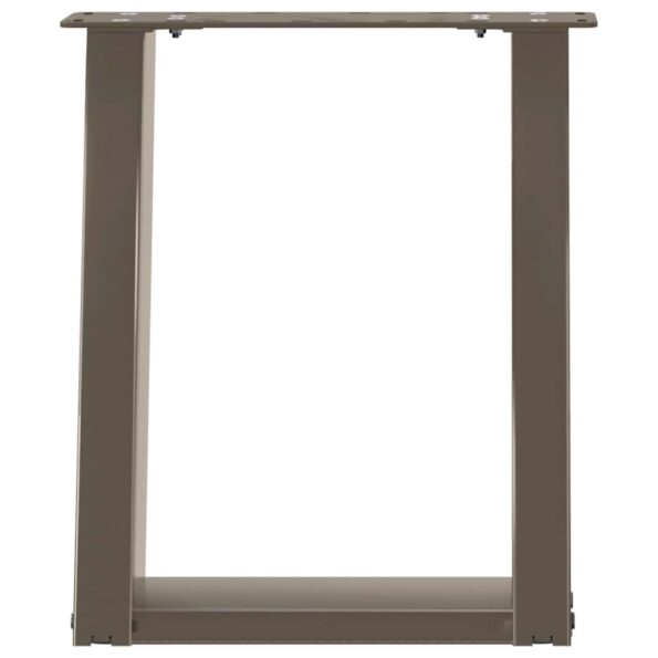 vidaXL Nohy konferenčného stolíka v tvare U, 2 ks, prírodná oceľ, 38 x (42-43) cm, oceľ – Obrázok 5