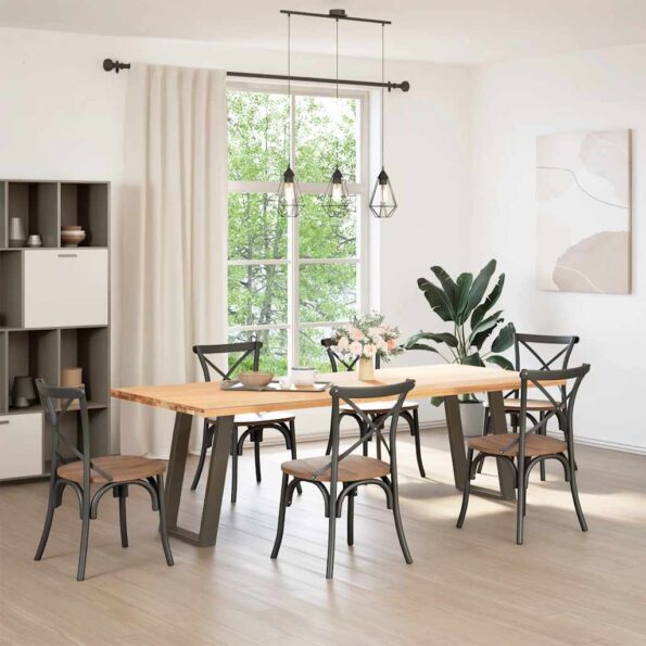 4012787_3.jpg vidaXL Nohy k jedálenskému stolu v tvare U, 2 ks, prírodná oceľ, 50 x (72-73) cm, oceľ – Obrázok 3