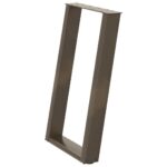 vidaXL Nohy k jedálenskému stolu v tvare U, 2 ks, prírodná oceľ, 50 x (72-73) cm, oceľ – Obrázok 4