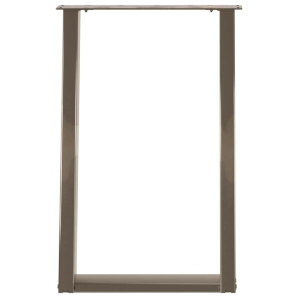 4012787_5.jpg vidaXL Nohy k jedálenskému stolu v tvare U, 2 ks, prírodná oceľ, 50 x (72-73) cm, oceľ – Obrázok 5