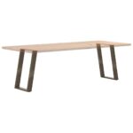 vidaXL Nohy k jedálenskému stolu v tvare U, 2 ks, prírodná oceľ, 50 x (72-73) cm, oceľ – Obrázok 8
