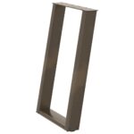 vidaXL Nohy k jedálenskému stolu v tvare U, 2 ks, prírodná oceľ, 60 x (72-73) cm, oceľ – Obrázok 4