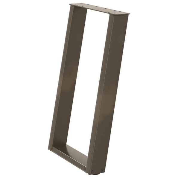 vidaXL Nohy k jedálenskému stolu v tvare U, 2 ks, prírodná oceľ, 60 x (72-73) cm, oceľ – Obrázok 4