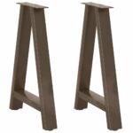 vidaXL Nohy k jedálenskému stolu v tvare A, 2 ks, 50 x (72-73) cm, oceľ