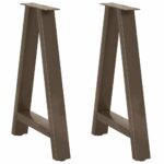 vidaXL Nohy k jedálenskému stolu v tvare A, 2 ks, 60 x (72-73) cm, oceľ