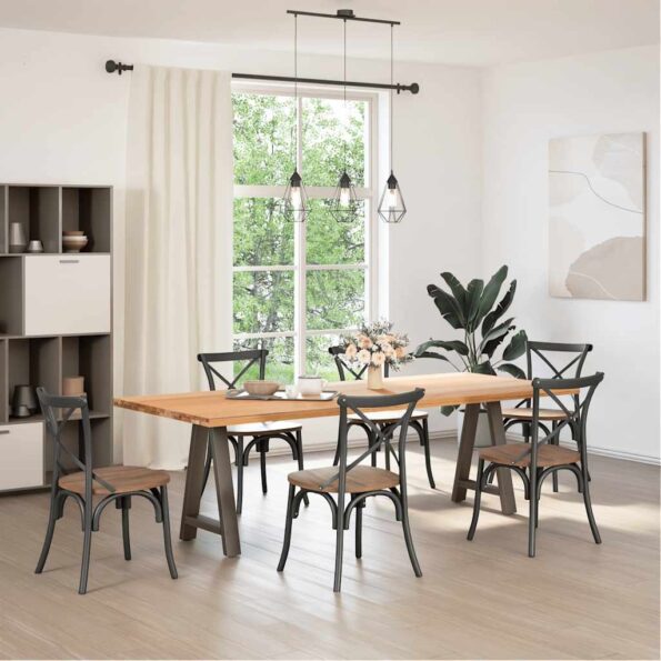 4012851_2.jpg vidaXL Nohy k jedálenskému stolu v tvare A, 2 ks, 60 x (72-73) cm, oceľ – Obrázok 2