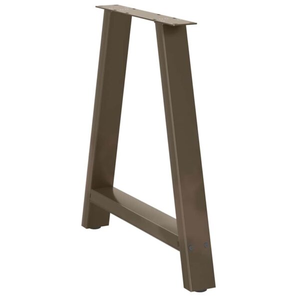 vidaXL Nohy k jedálenskému stolu v tvare A, 2 ks, 70 x (72-73) cm, oceľ – Obrázok 4