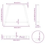 vidaXL Nohy k jedálenskému stolu v tvare A, 2 ks, 100 x (72-73) cm, oceľ – Obrázok 10
