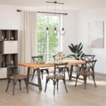 vidaXL Nohy k jedálenskému stolu v tvare A, 2 ks, 100 x (72-73) cm, oceľ – Obrázok 2