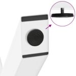 vidaXL Nohy konferenčného stolíka v tvare X, 2 ks, biele, 50 x (30-31) cm, oceľové – Obrázok 9