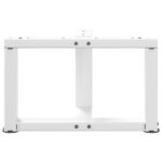 vidaXL Nohy konferenčného stolíka v tvare T, 2 ks, biele, 40x25x(30-31) cm, oceľové – Obrázok 6