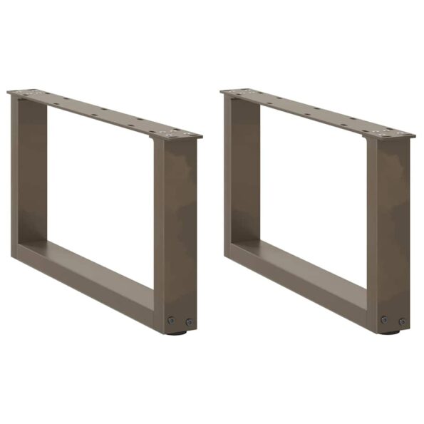 4013143_1.jpg vidaXL Nohy konferenčného stolíka v tvare U, 2 ks, prírodná oceľ, 60 x (30-31) cm, oceľ – Obrázok 1