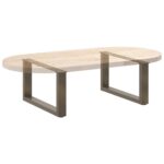 vidaXL Nohy konferenčného stolíka v tvare U, 2 ks, prírodná oceľ, 60 x (30-31) cm, oceľ – Obrázok 8